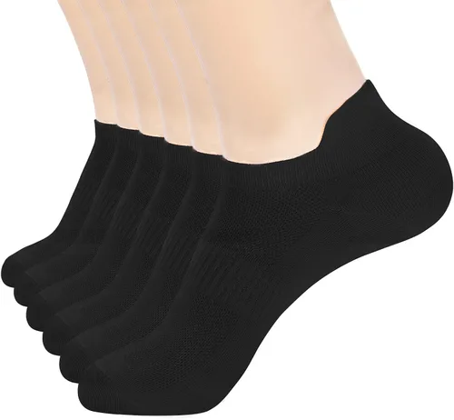 Vista 24 de ATBITER Calcetines de tobillo para mujer, delgados, atléticos, de corte bajo, con lengüeta en el talón, 6 pares 12 pares 4blanco+4negro+4gris
