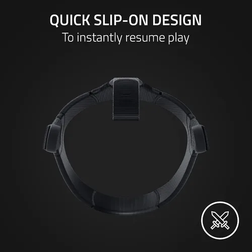 Vista 7 de Razer Adjustable VR Head Strap System for Meta Quest 2 Designed for All Head Shapes - High-Performance Nylon Material - Soft, Adjustable Straps
