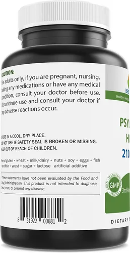 Vista 3 de Brieofood Suplemento de fibra de cáscara de psyllium con Lactobaciilus Acidophillus (La-14) – 2100 mg por porción – 250 cápsulas – Ayuda a apoyar