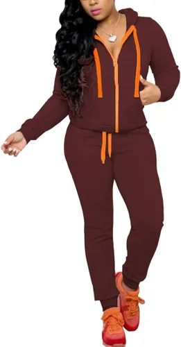 Vista 2 de Mrskoala 2 Piece Outfits Lounge Jogging Suits for Women Sweatsuit Tracksuit Long Sweatpants Set