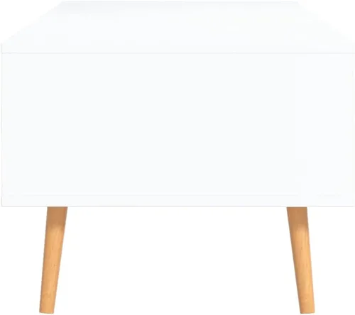 Vista 7 de Mesa de centro, mesa de centro industrial, mesa de centro moderna de mediados de siglo, mesa central para sala de estar, mesa de cóctel, mesa Blanco