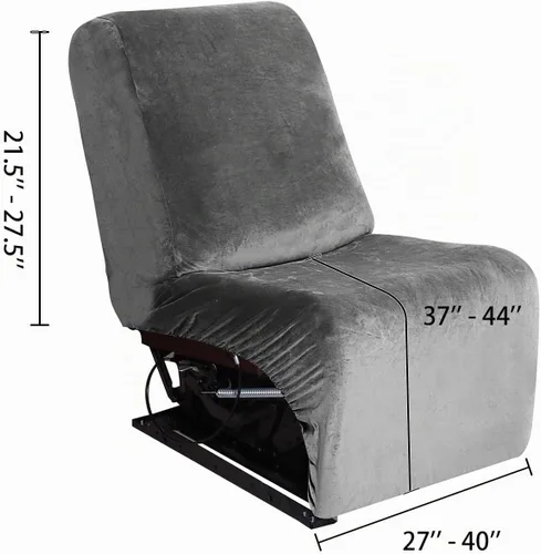 Vista 3 de ULTICOR Fundas de sofá reclinable seccional en forma de L de 7 piezas, fundas de terciopelo elásticas para sofá reclinable en forma de L, gruesas