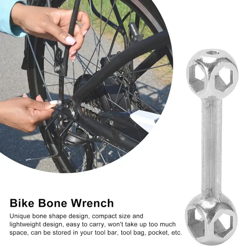 Vista 4 de Llave portátil 10 en 1 de 0.236-0.630 in a prueba de herrumbre multi funcional hueso de perro hexagonal llave para reparación de bicicletas