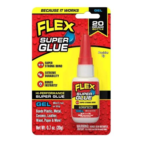 Vista 14 de Flex Super Glue Líquido, Botella de 20 Gramos, Pack de 2, Transparente, Enlace Instantáneo, Secado Rápido, Adhesivo de Cianoacrilatos, Punta