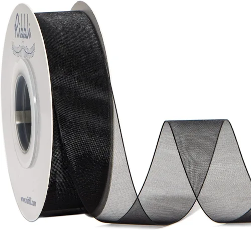 Vista 18 de Ribbli Cinta de organza azul aguamarina, 1 pulgada x 50 yardas, cinta transparente azul para envolver regalos, envoltura de galletas, decoración