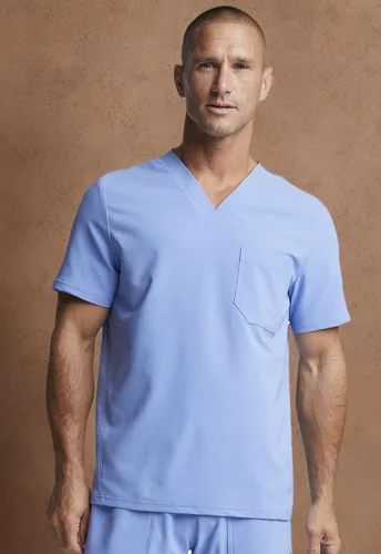 Vista 5 de Cherokee Camiseta quirúrgica con cuello en V para hombre ciel