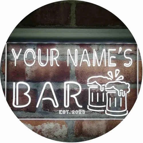 Vista 13 de ADVPRO Letrero de neón LED personalizado con texto en inglés «Your Name Est Year» (12 x 8.5 pulgadas) st4s32-w1-tm-b