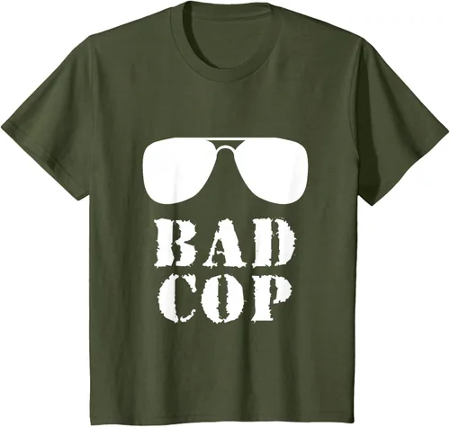 Vista 15 de Bad Cop Funny Police - Camiseta a juego para padre e hijo, Negro, S