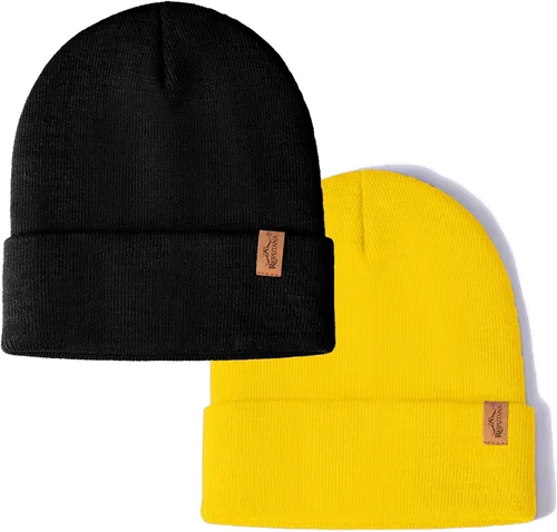 Vista 45 de Rajputana 1 y 2 Packs Gorro de invierno unisex de punto para hombre y mujer 2-Camuflaje