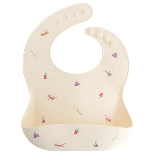 Vista 31 de Mushie - Babero de silicona para bebé, ajustable y resistente al agua (abejas) De 4 a 24 meses, lavable a máquina, correa ajustable