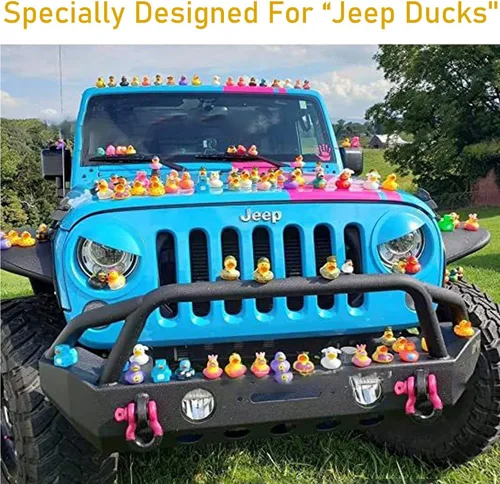 Vista 2 de 10 tapones de pato, soporte de pato de goma, soporte de pato de goma para Jeep Dash y pantalla fija, regalo para los amantes de Jeep, incluye