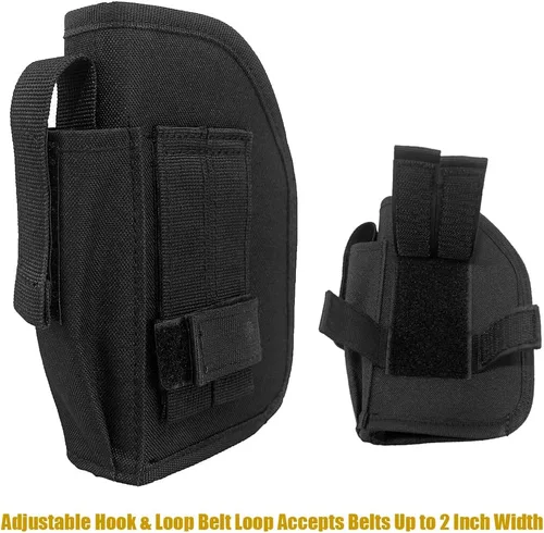 Vista 2 de Funda universal para cinturón para pistolas con láser o luz debajo del barril para pistolas medianas de tamaño completo