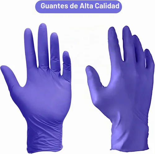 Vista 2 de Guantes de nitrilo PElPU, desechables para limpieza, sin polvo, sin látex, guantes protectores no estériles