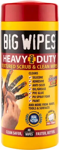 Vista 15 de BIG WIPES Recipiente multisuperficie resistente, paños de limpieza súper absorbentes para manos, superficies y herramientas, recipiente de 80