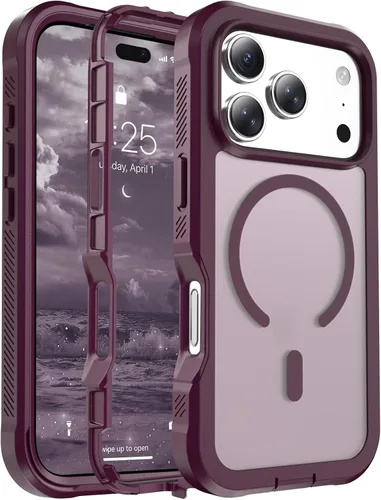 Vista 79 de Funda magnética para iPhone 17, protección resistente, color blanco antiguo