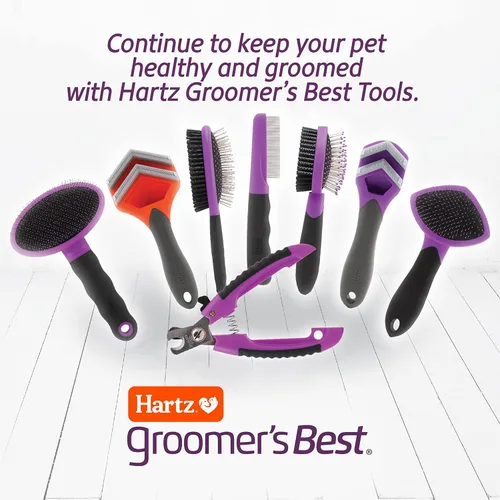 Vista 8 de Hartz Groomer's Best Fur Fetcher De-Shedder - Cepillo para perro, color negro