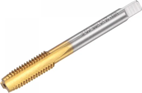 Vista 9 de uxcell Grifos rectos de flauta, M7 x 1 Métrica izquierda mano izquierda recubierto de titanio M35 cobalto máquina de acero de alta velocidad roscado