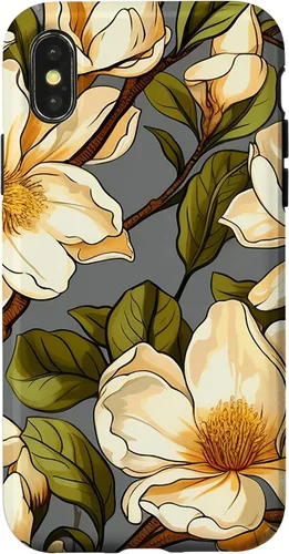Vista 5 de Botanical Garden Magnolia Flower Case for iPhone 17