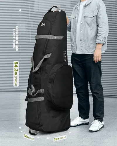 Vista 8 de OutdoorMaster Bolsa de Viaje de Golf Acolchada con Ruedas Reforzadas, Oxford 900D de Servicio Pesado Resistente al Desgaste y Resistente al Agua