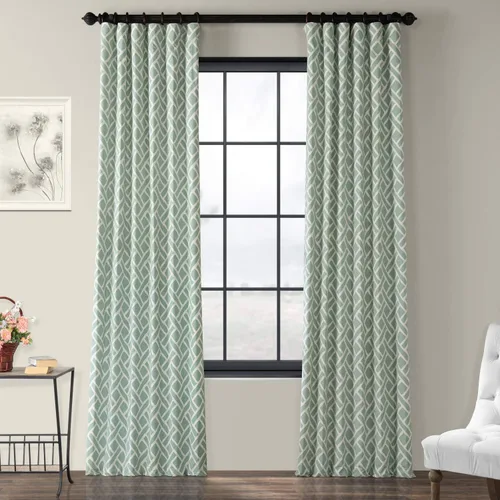Vista 28 de HPD Half Price Drapes Cortinas florales de algodón de lujo con estampado de 84 pulgadas de largo (1 panel), modernas cortinas de oscurecimiento