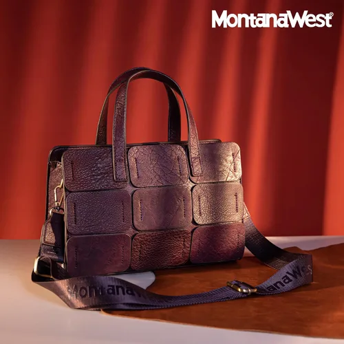 Vista 2 de Montana West Bolso bandolera de cuero para mujer