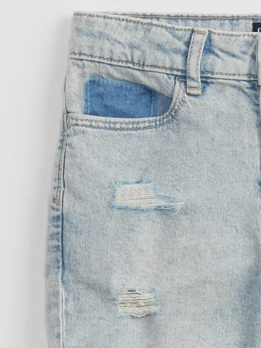 Vista 4 de GAP Pantalón corto de mezclilla de talle alto para niña
