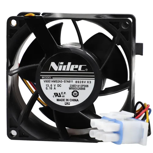 Vista 2 de WR60X26866 WR60X29099 Motor del ventilador del evaporador compatible con el refrigerador GE, reemplaza V80E14MS2A3-57A611 WR60X10356 WR60X10357