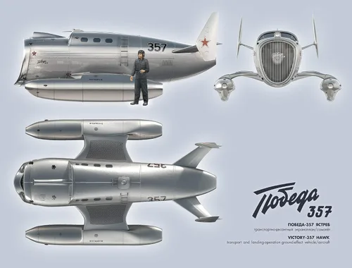 Vista 3 de AMP 72-010 - 1/72 - Victory 357 Hawk. Prototipo de escala de avión modelo de plástico