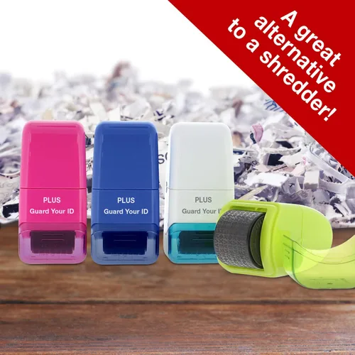 Vista 5 de Guard Your ID Identity Protection - Rodillo de sello de lujo, multicolor, paquete de 4 unidades Deluxe Multicolor