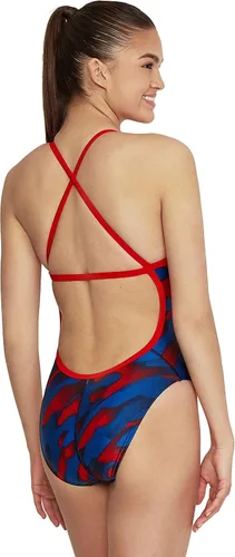 Vista 3 de Speedo Women's Swimsuit One Piece PowerFlex Cross Back Printed Adult Team
