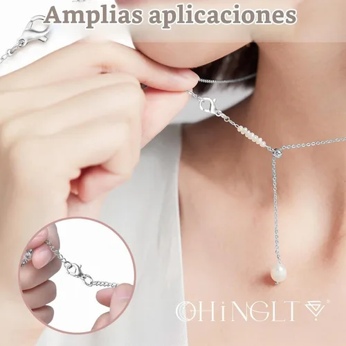 Vista 3 de OHINGLT - Cierres de pinza de langosta con 2 anillos cerrados, cierre de joyería de plata 12 piezas plateadas