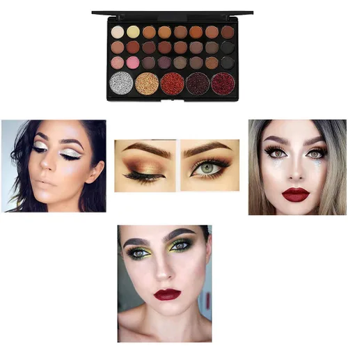 Vista 8 de Newooh - Juego de maquillaje profesional, kit de iniciación de cosméticos con bolsa de almacenamiento, paleta de maquillaje portátil de viaje, juego