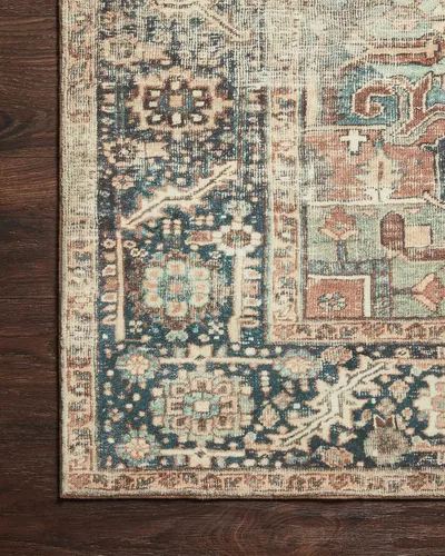 Vista 10 de Loloi Margot - Alfombra de área terracota/laguna de 7'-6" x 9'-6