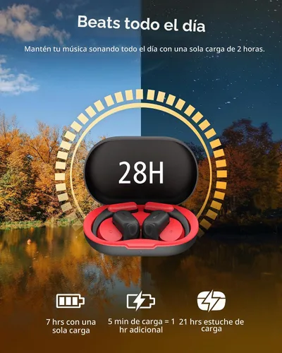 Vista 3 de Philips Auriculares de conducción de aire A6709, auriculares Bluetooth inalámbricos verdaderos, ajuste de oreja abierta, sonido de calidad, llamada