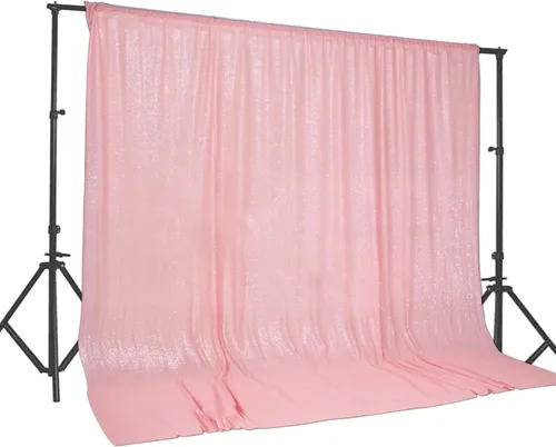 Vista 20 de PartyDelight Cortinas de Fondo de Lentejuelas 2 Paneles Negro 5 Pies x 10 Pies Telón de Fondo para Fotografía Cortina de Boda Eventos Especiales