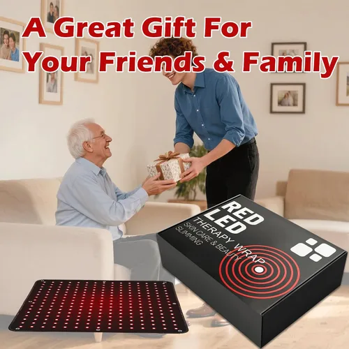 Vista 6 de Alfombrilla de terapia de luz roja de 18 "x 18" para cuerpo, 255 LEDs 660nm 850nm Almohadilla de calefacción de terapia de luz infrarroja
