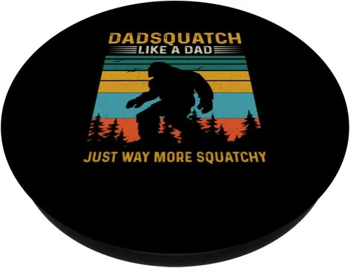 Vista 2 de Bigfoot Yeti Cryptozoology Sasquatch PopSockets PopGrip intercambiable para papá squatchy