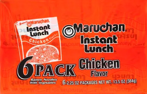 Vista 4 de Maruchan Almuerzo instantáneo de pollo (paquete de 6)