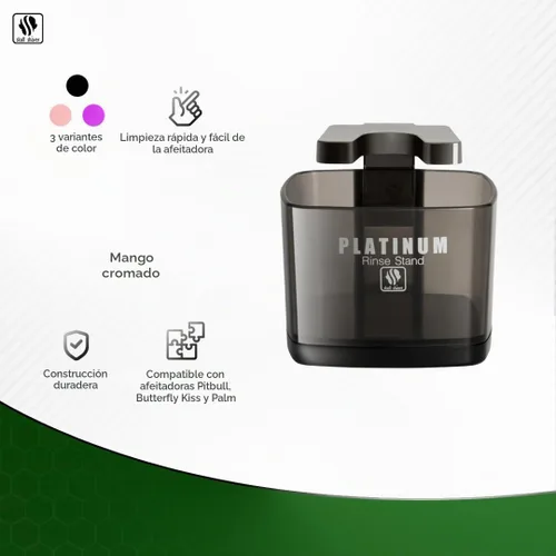 Vista 3 de SKULL SHAVER Soporte de enjuague Platinum - La solución de limpieza definitiva para afeitadoras Pitbull y Butterfly