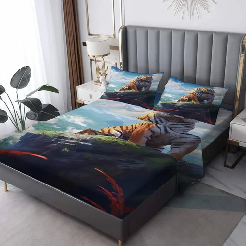 Vista 36 de Juego de sábanas tamaño individual con águila calva, sábanas de cama de águila, microfibra suave y bolsillo profundo y sábanas estampadas sin