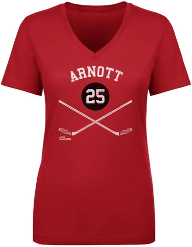 Vista 2 de 500 LEVEL Jason Arnott - Camiseta con cuello en V para mujer - Jason Arnott New Jersey 25 Sticks