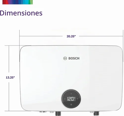 Vista 5 de Bosch Thermotechnology Tronic 6100 - Calentador de agua eléctrico sin tanque, 27 kW, color blanco