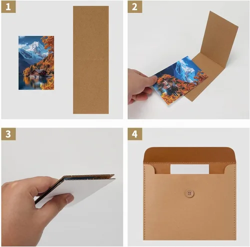 Vista 5 de Fundas protectoras de tarjetas 3x4.5, cartón, paquete de 100