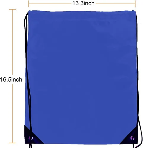 Vista 2 de CODOBON Mochila con cordón a granel Draw String Bags Cinch Bolsa de poliéster, Azul Real