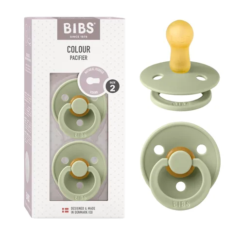 Vista 61 de BIBS - Paquete de 2 chupetes para bebés, goma natural libre de bisfenol A, hechos en Dinamarca, colección Colour, para bebés de 18+ meses, azul bebé