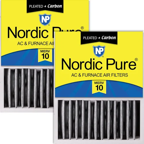 Vista 9 de Nordic Pure 16 x 20 x 5 (tamaño real: 15 7/8 x 19 5/8 x 4 3/8) Honeywell Filtros de aire de repuesto Merv 8 Plus Carbon 1 paquete