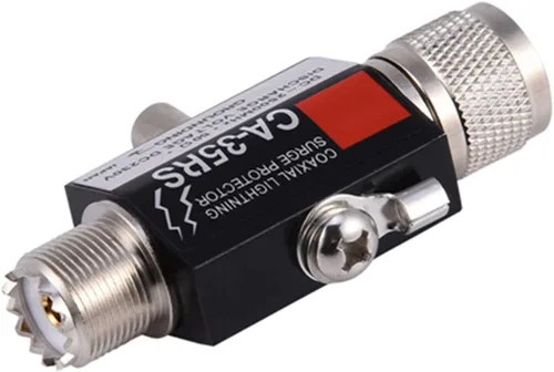 Vista 4 de Zerone Protector coaxial, pararrayos protector coaxial CA-35RS protector coaxial pararrayos macho a hembra UHF Conector