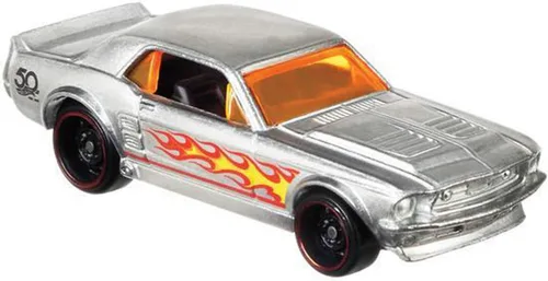 Vista 3 de Hot Wheels ZAMAC '67 Ford Mustang Coupé 1/8 50 aniversario