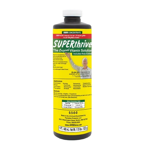 Vista 10 de Solución de vitaminas vegetales SUPERthrive, 1 galón, transparente 0.5-0-0 formula with kelp extract. For indoor/outdoor plants, houseplants