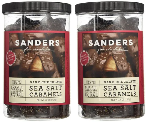 Vista 11 de Sanders Mini bocados de chocolate oscuro con sal marina y caramelo, 3.75 onzas, bolsa resellable